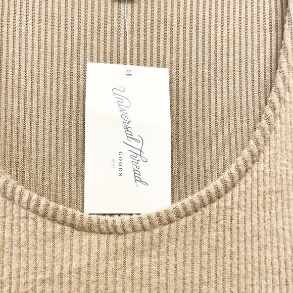 Universal Thread Women's Ribbed Drop Waist Knit Midi Slip Dress Brown Small - Picture 4 of 6